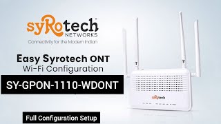 How to Configuration Syrotech Router  Syrotech ONT Configuration  Syrotech Static IP Configuration [upl. by Roze]