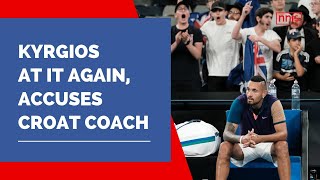 Kyrgios at It Again Accuses Croat Coach [upl. by Ahsinrats]