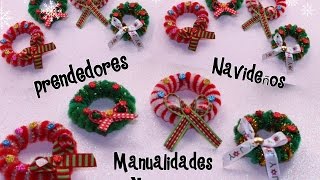 CORONAS NAVIDEÑAS HECHAS CON LIMPIA PIPAS PARA USAR COMO BROCHES [upl. by Ayotac]