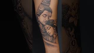 ShivParvati ka Tattoo Keysha Lagaहर हर महादेवtattooshivatattooshivparvatishortsvideoshorts [upl. by Anitsej445]