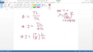 Strength of Materials Torsional Rigidity Example [upl. by Lledrev]