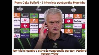 Roma Cska Sofia 5  1 Intervista post partita Mourinho [upl. by Anyrak583]