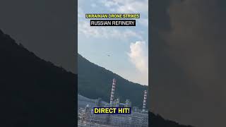 Ukrainian Drone over a Major oil Refinery drone military [upl. by Born]