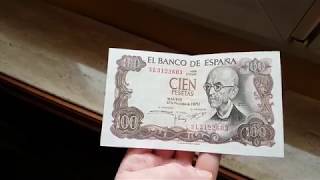 Billete De 100 Pesetas Del Año 1970 De El Banco De España Original [upl. by Anana]