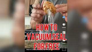 How to VACUUM SEAL for FREE Ziplock HACK 😱 [upl. by Icnarf]