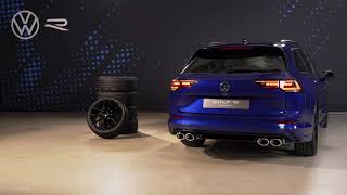 2025 Golf R Estate Lapiz Blue Exterior [upl. by Aiyekal359]