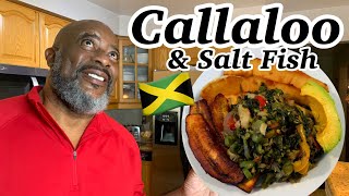 How to make Callaloo amp Saltfish Peel Clean amp Cook  Deddys Kitchen [upl. by Kcirnek880]