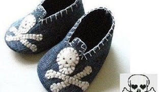 👶 Tutorial Pt 1 Zapatitos de Bebé hechos con Fieltro 🐧 P [upl. by Notsreik]