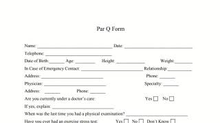 Physical Activity Readiness Questionnaire Par Q Form Document [upl. by Une]