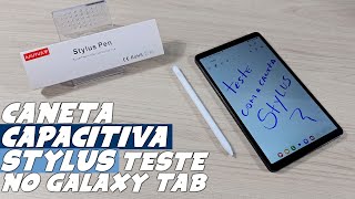 REVIEW CANETA CAPACITIVA STYLUS no GALAXY TAB A e S  Funciona TAB A7 A8 A9 S6 S7 [upl. by Selwyn]