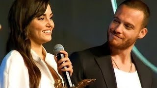 Kerem Bursin and Hande Ercel at Golden Wings Award 2021 Speech with English Subtitles [upl. by Kier]