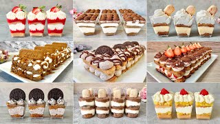 9 Tiramisu recipes No raw eggs no alcohol no gelatine No bake desserts ideas Easy amp Yummy [upl. by Lytsirk]