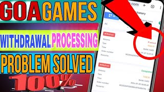 Goa Game withdrawal problem Solved How To Goa Game withdrawal [upl. by Daiz]