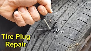 Tire Plug Repair Kit Tutorial [upl. by Esorylime533]