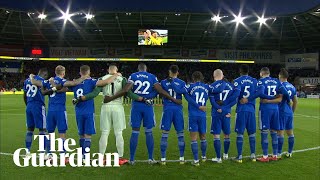 Cardiff City pay tribute to Emiliano Sala at game against Bournemouth [upl. by Akienat]