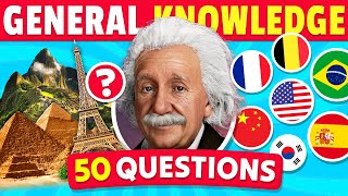 50 General Knowledge Questions 🧠🤯 How Good is Your General Knowledge [upl. by Ennayr]