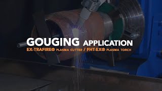 Thermacut® FHTEX® plasma torch  plasma gouging application [upl. by Ahsait959]