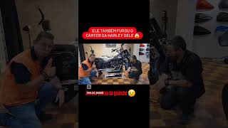 Ele também furou o Cárter da sua Harley Davidson e voltou de guincho [upl. by Barnabas858]