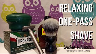 Almost Onepass shave  Muhle Rocca R94 Proraso Green Yaqi Night Emerald [upl. by Nnaitsirk]