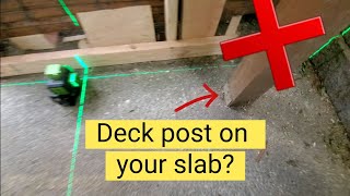 Deck footing how to correct your deck post if theyre bearing on your concrete slab [upl. by Anselm]