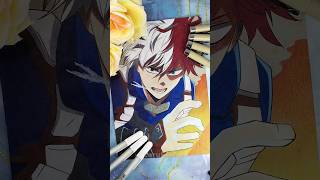 Draw Shoto Todoroki MHA collab art shorts bnha myheroacademia bokunoheroacademia artist [upl. by Natalee]