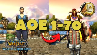 Protection Paladin AOE Leveling Guide 170 WoW Classic WotLKTBC [upl. by Leen]