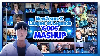 quotGODSquot ft NewJeans  Worlds 2023 Anthem Reaction Mashup [upl. by Chenee]