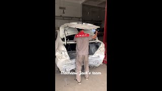 Process of Nissan Sylphy restoration after back crashed Mechanic Jack [upl. by Westlund63]