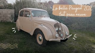 Cette splendide Peugeot 202 découvrable sest refait une beauté  Découvrez sa restauration [upl. by Eissed]