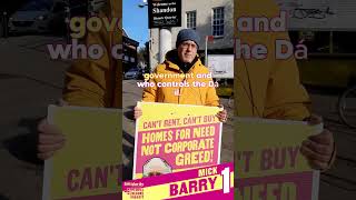 HOMES FOR NEED NOT CORPORATE GREED  Mick Barry TD [upl. by Okomom]