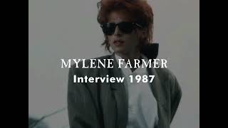 Mylène Farmer  Interview Inédite 1987 [upl. by Yotal736]