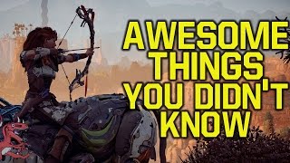 Horizon Zero Dawn AWESOME THINGS you DIDNT KNOW Horizon Zero Dawn Gameplay PS4 Pro [upl. by Lenard]