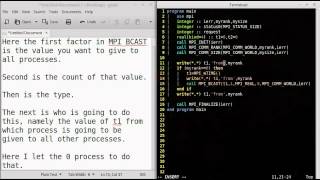 OpenMPI tutorial coding in Fortran 90  06 BCAST [upl. by Aisayn]