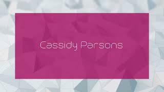 Cassidy Parsons  appearance [upl. by Anitsyrhc]