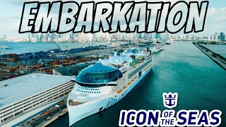 Icon of the Seas  Embarkation Day  Boarding the LARGEST Cruise Ship In the World [upl. by Inor]