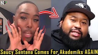 Saucy Santana CHECKS Dj Akademiks For Trolling Him amp Yung Miami After Diddy Settled Lawsuit w Cassie [upl. by Gregson]