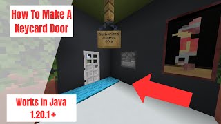 How To Make A Keycard Door In Minecraft 1201 Java [upl. by Eisele831]