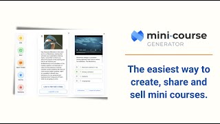 Mini Course Generator  How it works [upl. by Lamok]