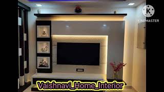 LED TV Unit design for haal best design in VaishnaviHomeInterior viral trend whatsappstatus [upl. by Aimar]