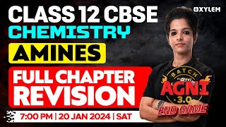 Class 12 CBSE Chemistry  Amines  Full Chapter Revision  Xylem CBSE 11 amp 12 [upl. by Rox540]