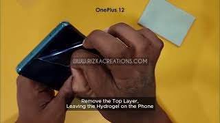 OnePlus 12  Installing Hydrogel ClearGloss Screen Protector ScreenSmall Version [upl. by Inattyrb395]