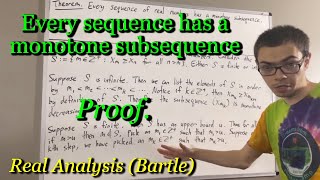 Prove that every sequence has a monotone subsequence ILIEKMATHPHYSICS [upl. by Thebazile786]