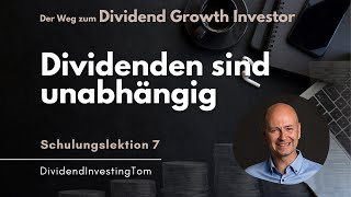 Dividenden sind unabhängig vom Aktienkurs ☝️💡  Lernvideo 7 zum Dividend Growth Investing [upl. by Jagir11]