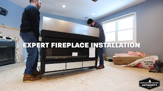 Mendota Gas Fireplace Installation by Fireplace amp Chimney Authority [upl. by Eladnyl]