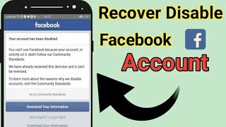 how to recover disabled facebook account 2024  disable facebook account recovery [upl. by Yardna]