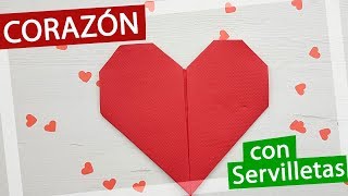 💗 Cómo doblar una servilleta en forma de corazón para San Valentín [upl. by Ahsienahs]