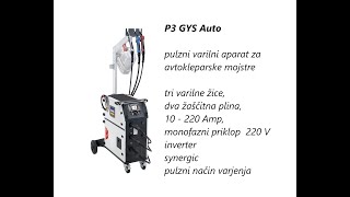 GYS P3 Auto Pulse welding  inverterski pulzni varilni aparat za avtokleparske mojstre [upl. by Nanyk861]