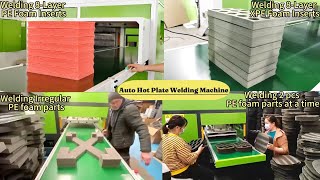 Automatic Hot Plate Welding Machine  Heat Bonding Polyethylene EPE XLPE Foam [upl. by Eiramyma]