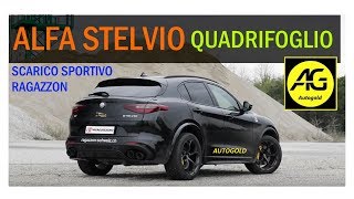 ALFA STELVIO Quadrifoglio  RAGAZZON marmitta scarico sportivo con valvole regolabili [upl. by Pouncey]