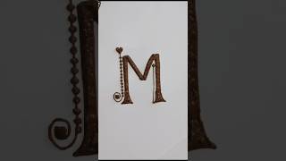 M letter tattoo design shorts art youtubeshorts shortvideo trending [upl. by Nowad]